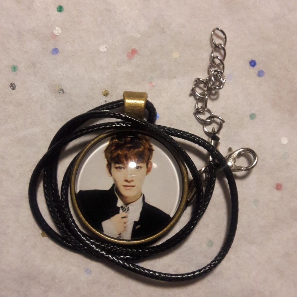 Kpop EXO Chen Bronze Pendant Necklace